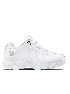K-Swiss Men's ST329 CMF  White/Silver/Silver 03426-157 Sneaker